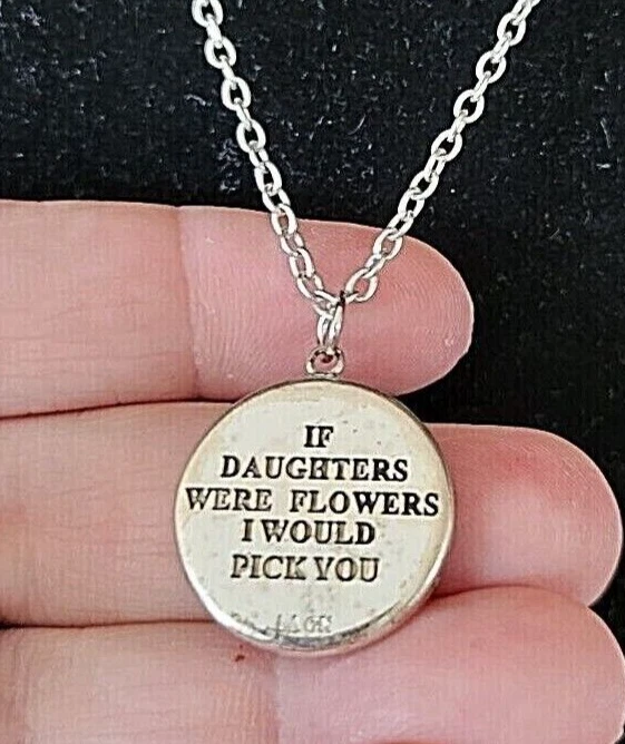Necklace LAGN If Daughters Were Flowers Rhinestone Pendant