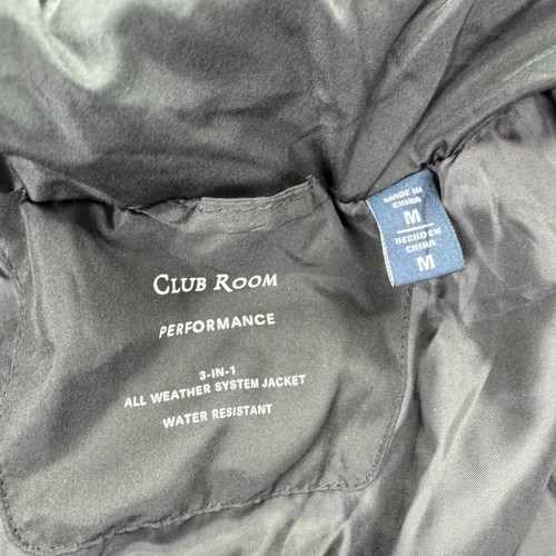 Club Room Mens 3-In-1 Hooded Water-Resistant Jacket Black M - Picture 5 of 7