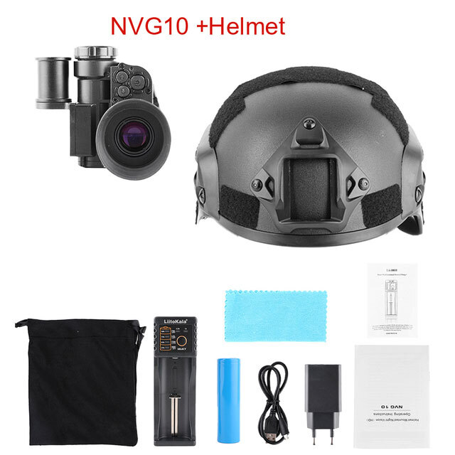 NVG10 Night Vision Goggles Monocular 6x Zoom IP66 For Helmet