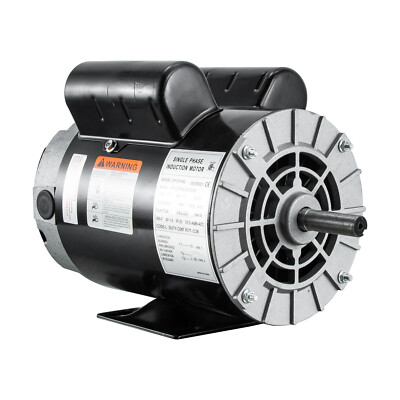 230V  3.7 HP 3450RPM Electric Motor Compressor Duty 56 Frame 1 Phase 5/8'' Shaft