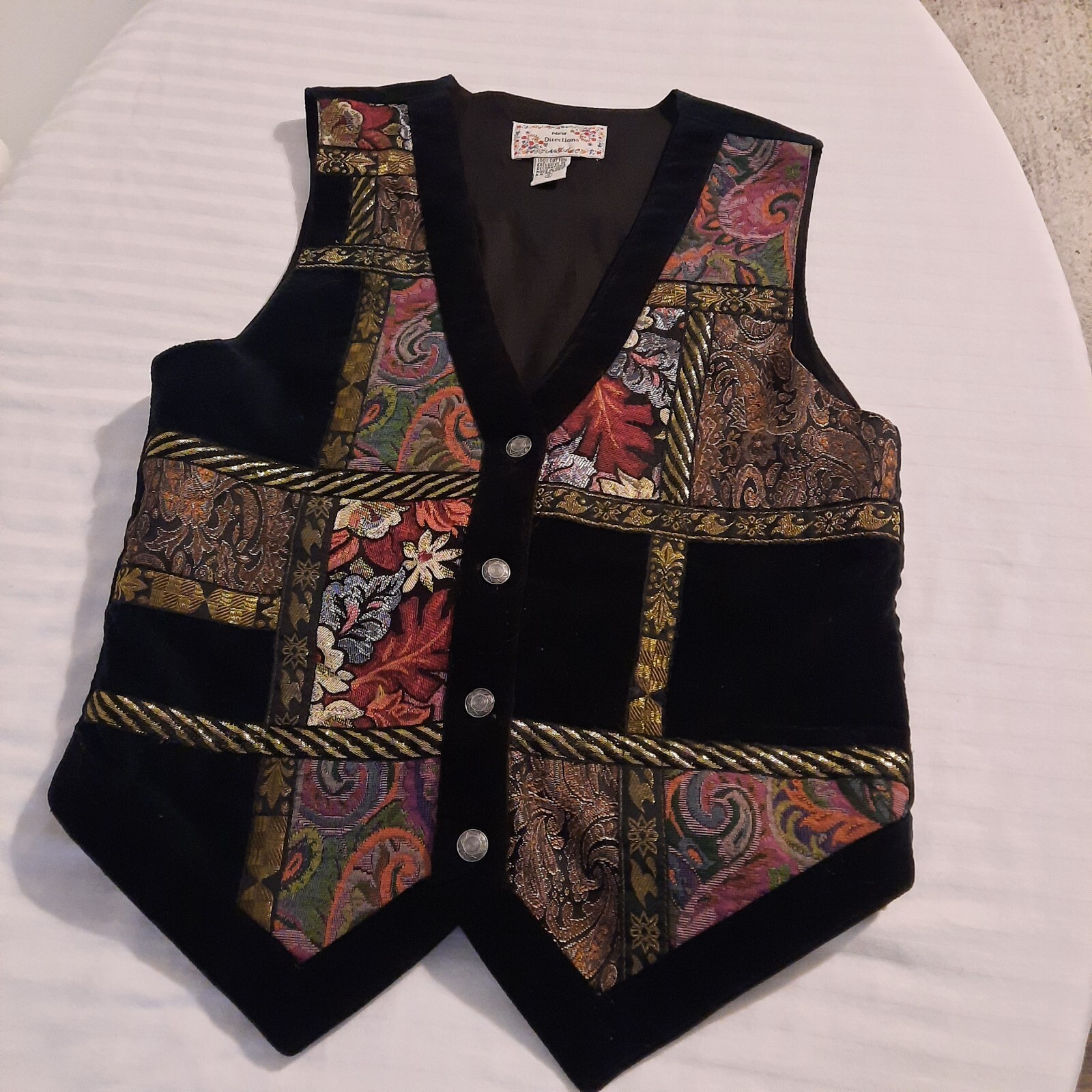 Patchwork Vest Size Small - image 10
