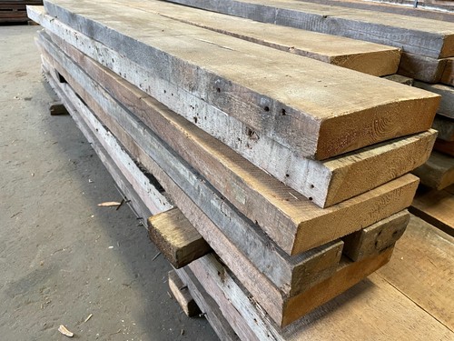 Reclaimed Timber / Reclaimed Old Pine Beams/ 9"x2" Character Beams 2m lengths - Picture 2 of 22