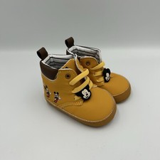 DISNEY BABY MICKEY MOUSE 3-9 Months Brown Little Walker Shoe No box