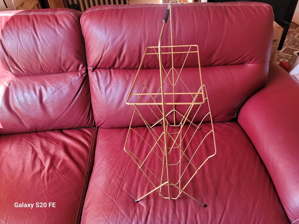 Porte-revues vintage métal doré - Photo 3/4