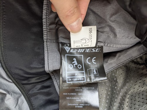 Dainese Carve Master 3 Goretex Motorcycle Jacket Men US 44 Black Removable - Picture 12 of 19
