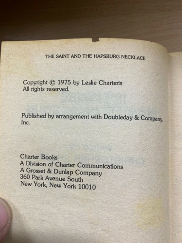 1975 Christopher Kurz The Heiliger & The Habsburg Halskette Taschenbuch (P2) - Picture 6 of 11