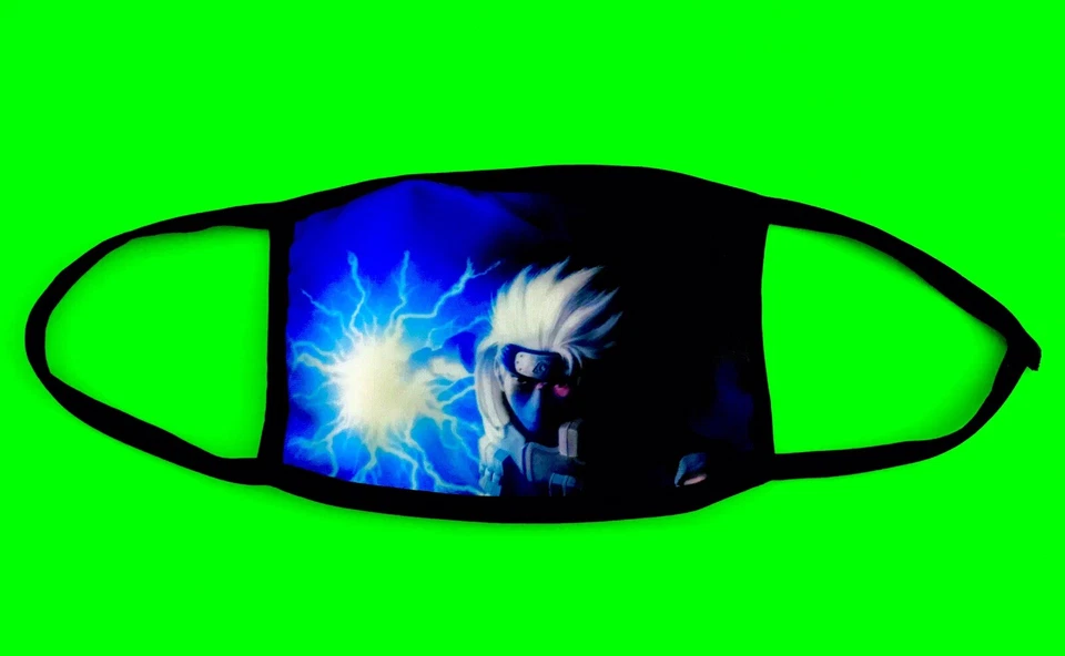 NEW Naruto Anime Kakashi Hatake Sharingan Lightning Face Mask Cover USA SELLER - Image 2 of 4