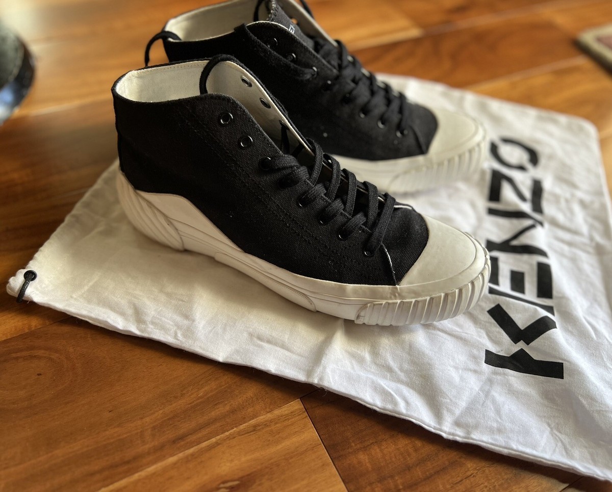 Kenzo Tiger Crest black and White High-Top Sneakers KENZO Tiger Crest Canvas High-Top Sneakers Sz EU 40 / UK 6  main image 3