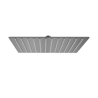Regendusche Duschkopf Kopfbrause Rainshower Grau gebürstet Quadrat 30x30cm
