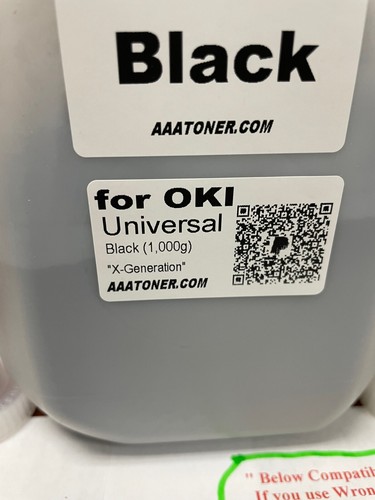 (1,000g) Black Toner Refill for OKI Okidata Color printer UNIVERSAL BULK - Picture 4 of 4