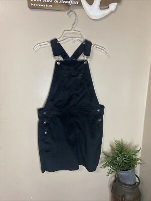 ☆Adidas☆Originals Dungaree Dress Black Adidas Black Dungaree Overalls Corduroy Dress Small | eBay