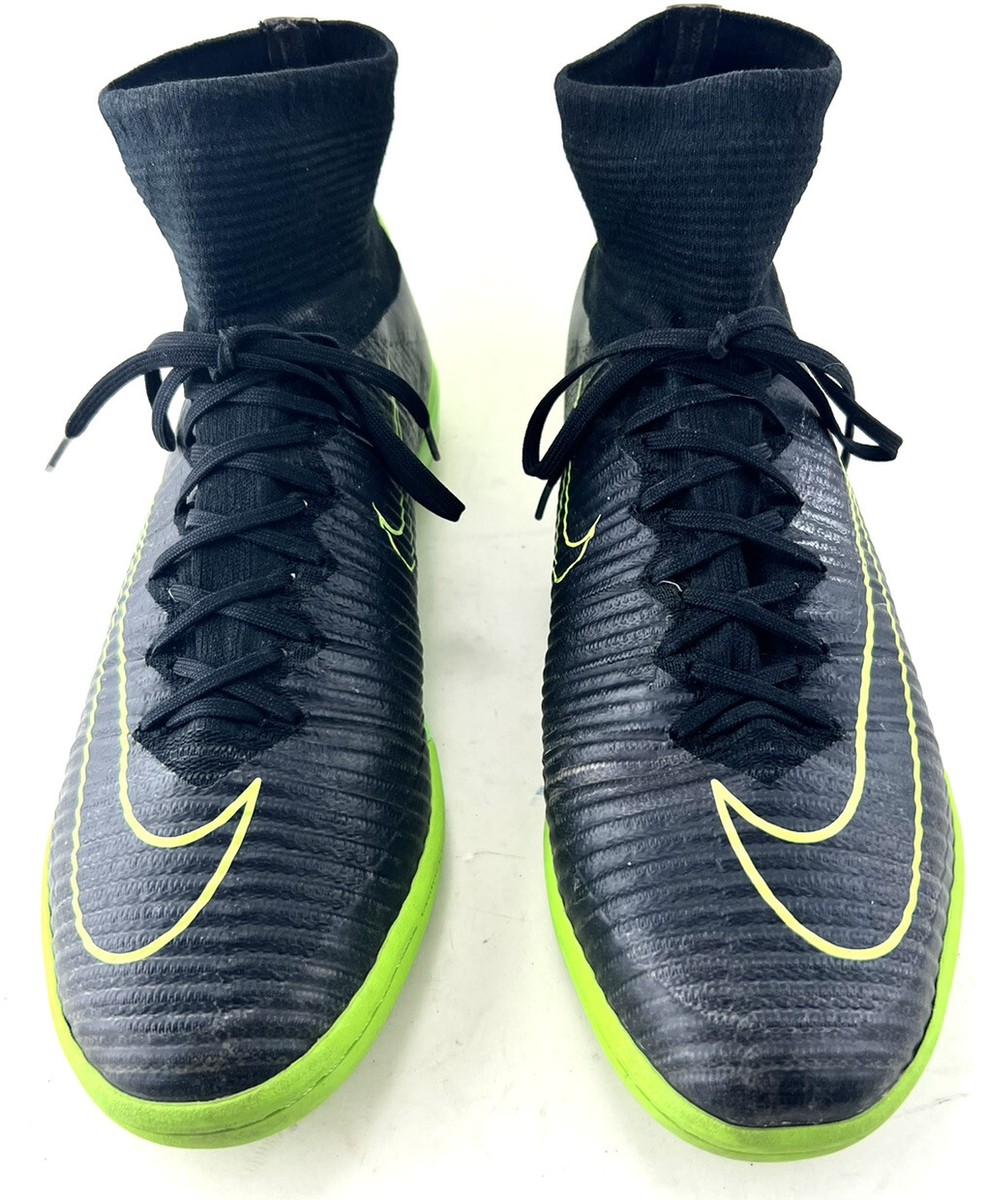 Nike Mercurial X Black Green Lace Up High Top Men display picture 1