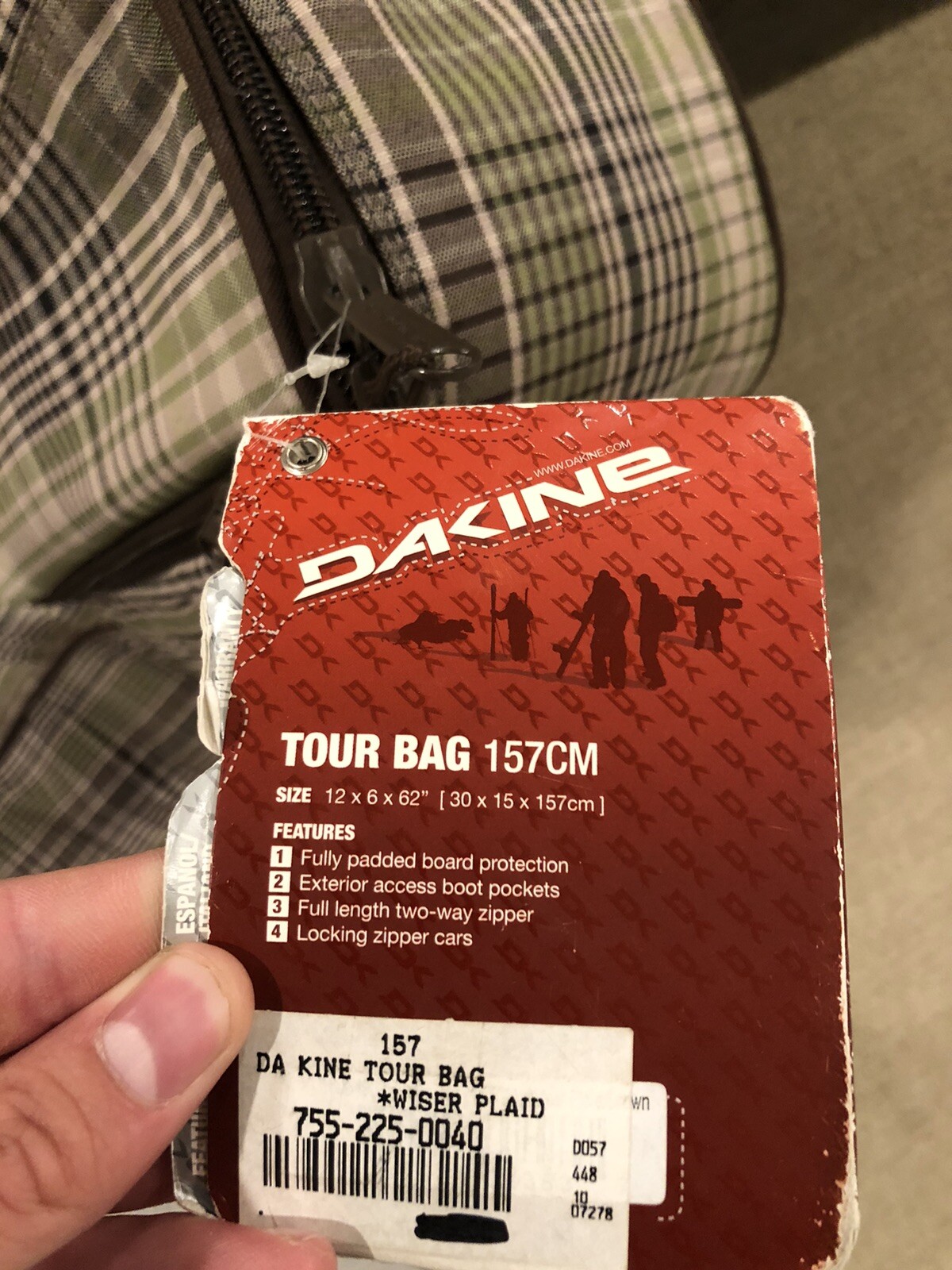dakine tour snowboard bag 157cm