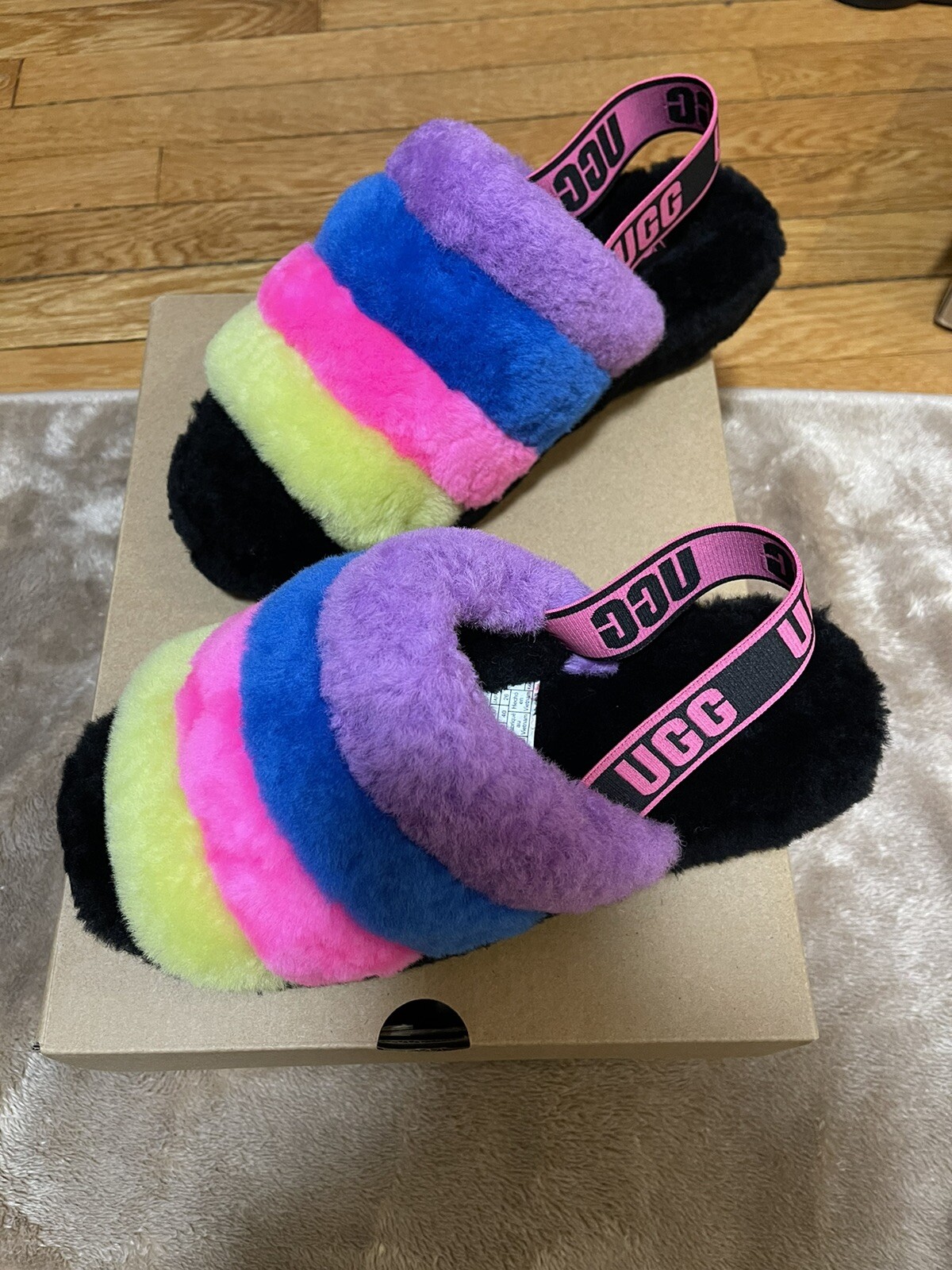 Ugg Slides Ugg Berrylicious Ugg Slide Ugg Fluff Yeah Multi Pink
