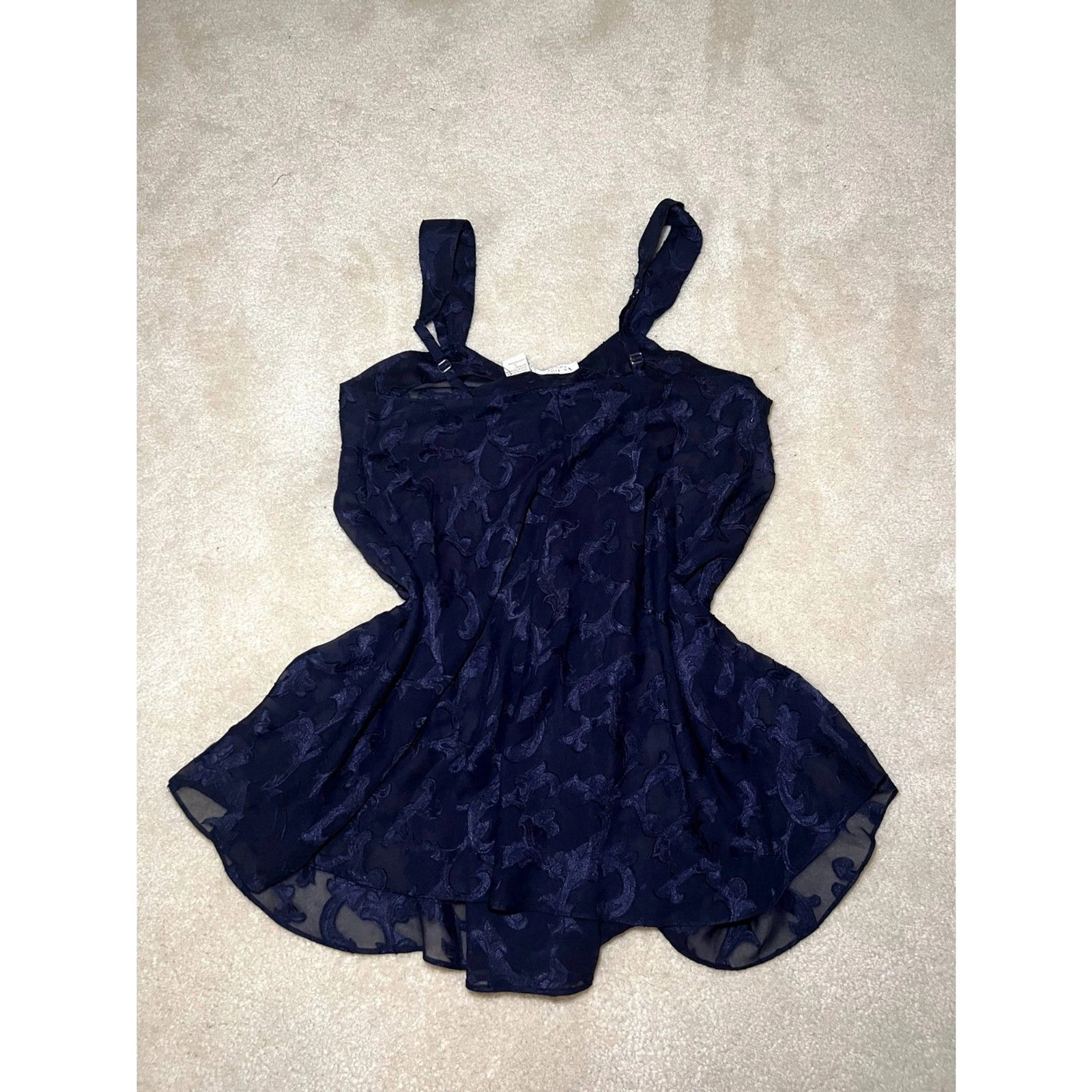 UNDERCOVER Camicia da notte viola vintage etichetta oro Victoria's Secret piccola