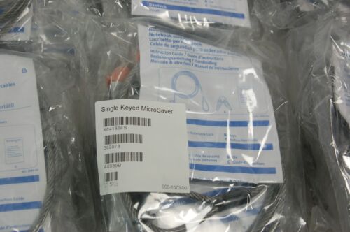 Lote de 45 cerraduras de cable microsaver de una sola llave Kensington con 8 llaves y 35 anclajes - Imagen 2 de 6