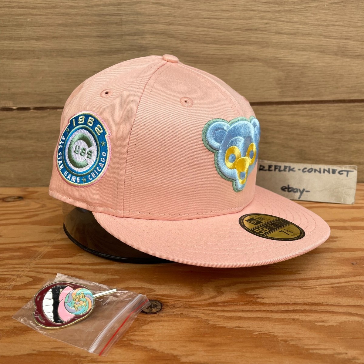 NWT NEW ERA Chicago Cubs Hat Club Sugar Shack peach uv fitted hat