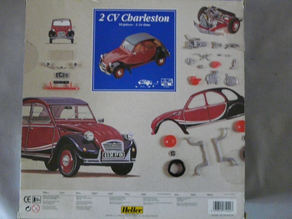 Maquette Voiture 1/24 HELLER Ref 60765 2CV Charleston (avec peinture et colle) - Photo 3/3
