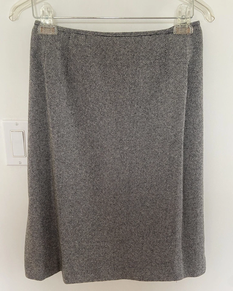 Falda Tahari Arthur S. Levine Gris 2 piezas $ Chaqueta Traje Mezcla Lana Talla 14 Foto 3 de 4