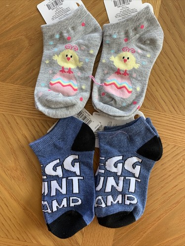 Lot Of 4! Low Cut Easter Socks Kids Size 10.5-4 Baby Chicks - Picture 2 of 2