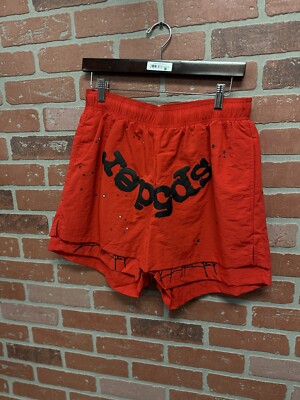 Sp5der Red Black OG Double Layer Shorts Size Small | 100