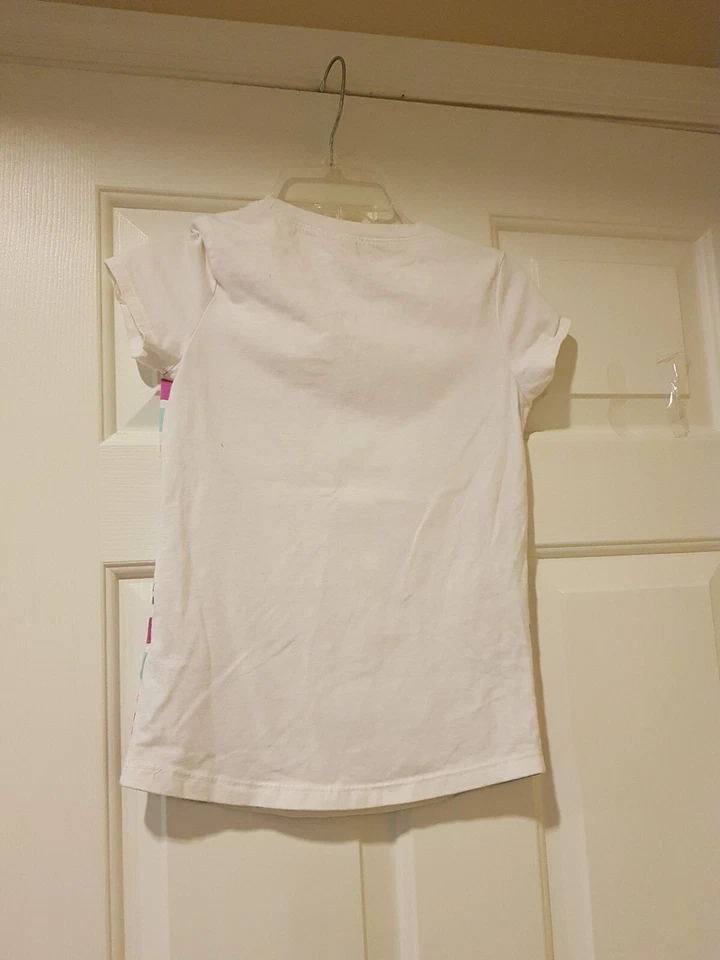 Camiseta Cherokee Niñas Blanca/Multicolor Talla 7/8 Manga Corta Cuello Redondo Foto 3 de 4