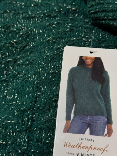 Wetterfester Vintage Chenille Pullover Damen, GRÜN, L - Bild 4 von 4