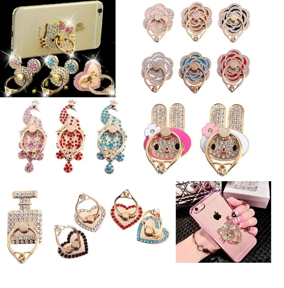 lot 10 Ring bling Holder Mix Style Cell Phone Fashion for iphone samsung MOTO - Image 2 of 4