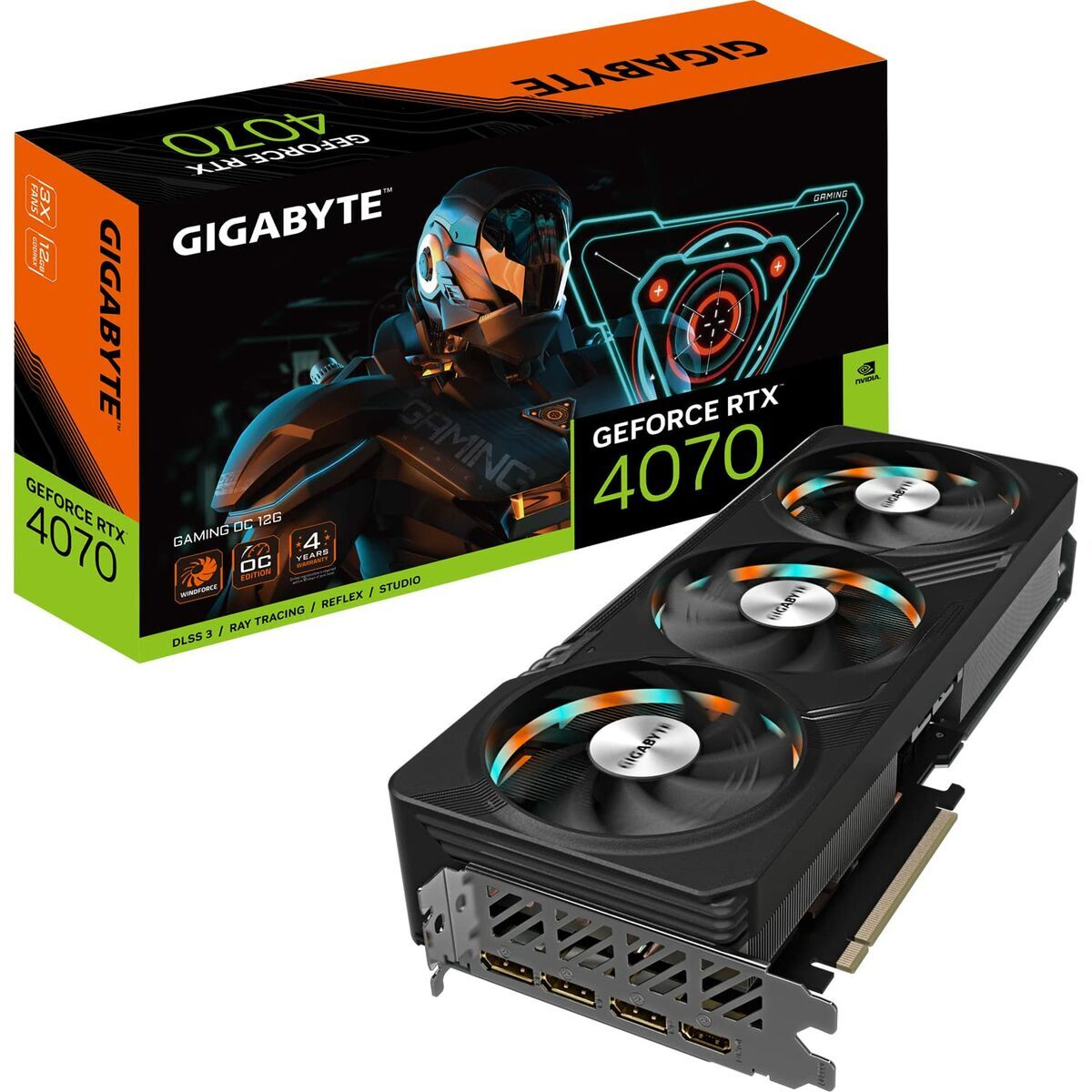 Scheda Grafica Gigabyte GV-N4070GAMING OC-12GD GeForce RTX 4070 Ti GDDR6X