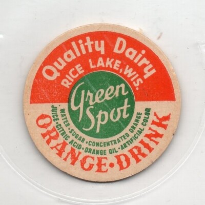 Milk Bottle Cap Insert - Quality Dairy - Rice Lake, Wisconsin - Green Spot