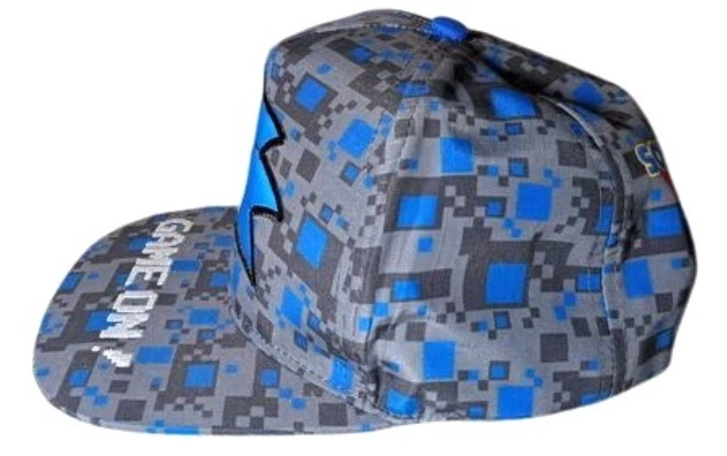 Gorra Sonic The Hedgehog Niños Snapback Sombrero Azul y Gris Diseño Pixel Foto 2 de 4