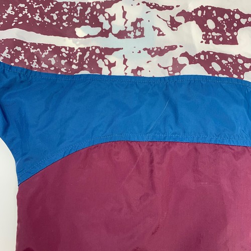 Nike Silver Tag Packable Windbreaker Jacket Maroon Teal Girls Lrg 14-16 Preowned - Picture 9 of 12