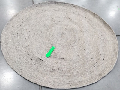 BEIGE 5' X 5' Round Broken Thread Rug, Reduced Price 1172737582 BRD901B-5R