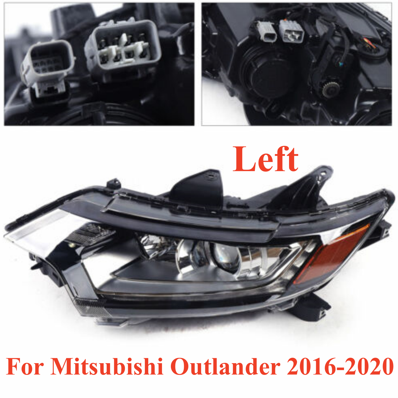 Left Driver Side  For 2016 2017 2018 2019 2020 Mitsubishi Outlander Headlight LH
