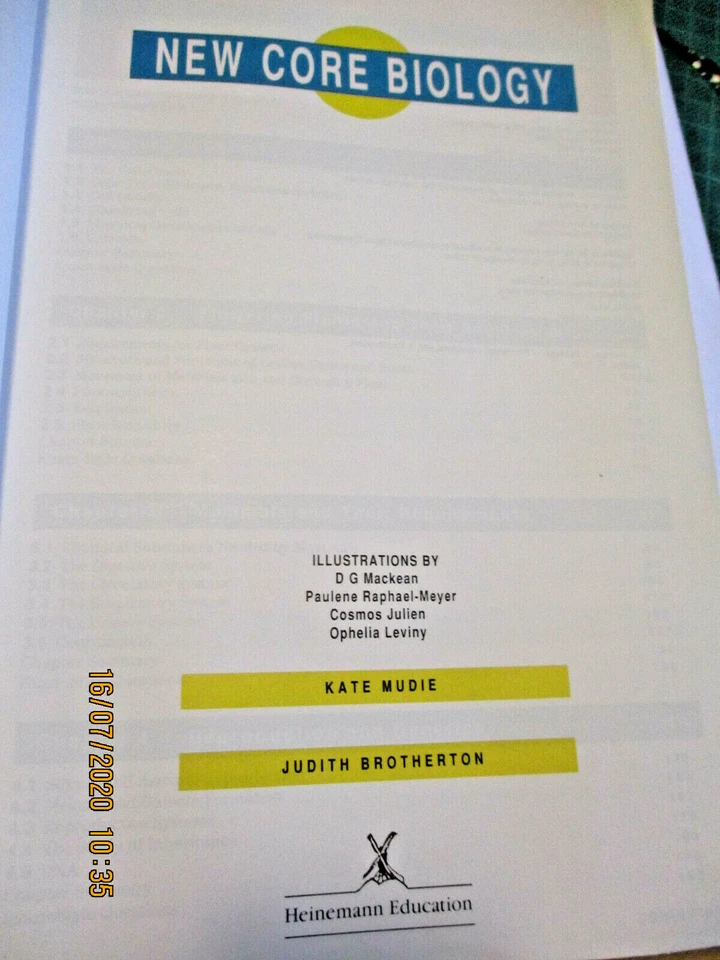 NEW CORE BIOLOGY 1992 Kate Mudie and Judith Brotherton PAPERBACK - Image 3 of 4