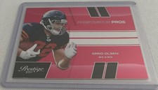 2011 Panini Prestige Football Greg Olsen Chicago Bears Prestigious Pros Red #25