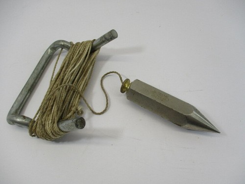 General # 790 PLUMB BOB Made in USA 8 Ounce with Coil of String VGC - Picture 2 of 15