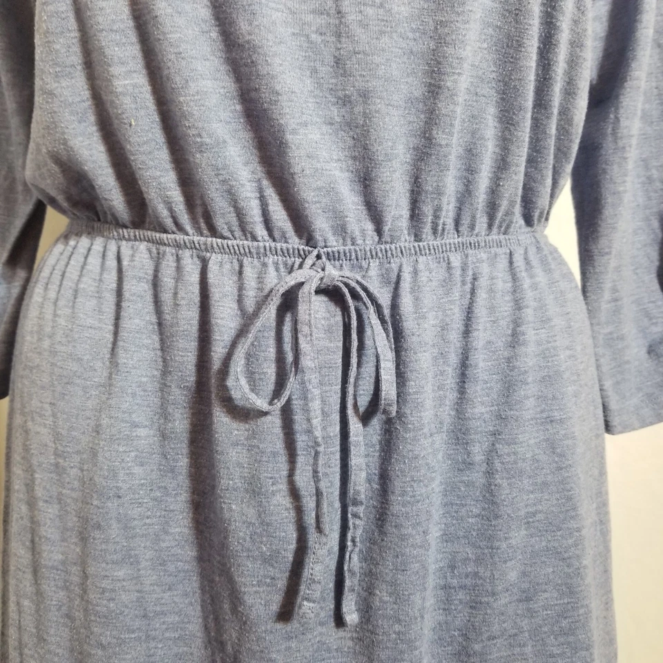 B & B бутик женщин XL синий платье туника с 3/4 рукава кружева назад галстук талии - Изображение 3 из 4