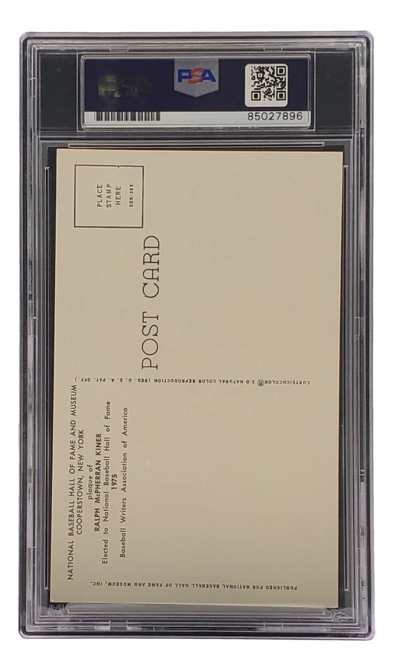 Ralph Kiner Signed 4x6 Pittsburgh Pirates HOF Plaque Card PSA/DNA 85027896 - Image 2 of 3