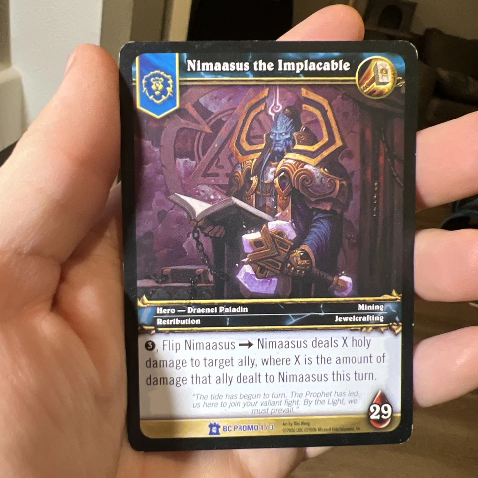 Wow World Of Warcraft Nimaasus The Implacable Holo Foil Card BC Promo - Image 2 of 2