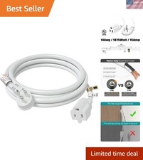 Extension Cord Flat Plug 6Ft 15A 125V 14AWG Power Strip Heavy Duty