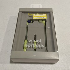 Heyday Wired Earbuds  Comfort Fit  Microphone  3.5 MM Aux Plug  Pastel Lime