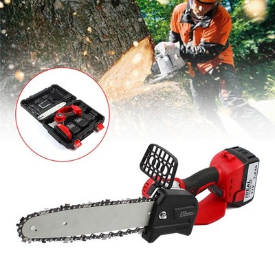 10 inch Electric ChainSaw Cordless Handheld Portable Chain Saw Battery Chainsaw~