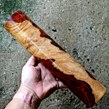 Exotic Amboyna Burl Spindle Blank 70x329mm Turning DIY Crafts #1232