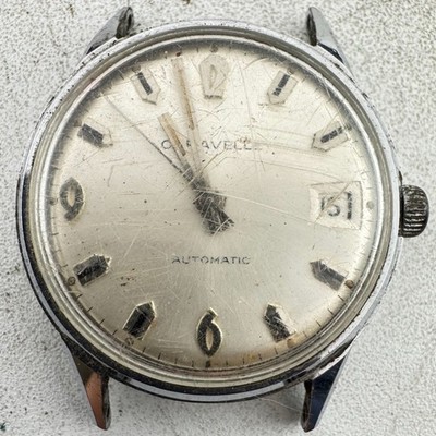 Vintage 1970 Caravelle Sunburst Date Men's Automatic Wristwatch AS 1903 Swiss