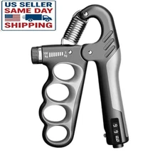 Hand Grip Strength Trainer  Adjustable Resistance 11-220 Lbs. + Reps Counter