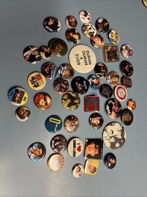 Vintage 1980s Duran Duran Pinback Button Lot 46 Pins Simon Le Bon John Taylor