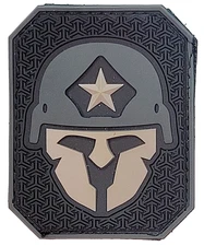 MODERN SPARTAN MILSPEC MONKEY MILITARY URBAN PVC HOOK MORALE PATCH 3"X2.5" SWAT