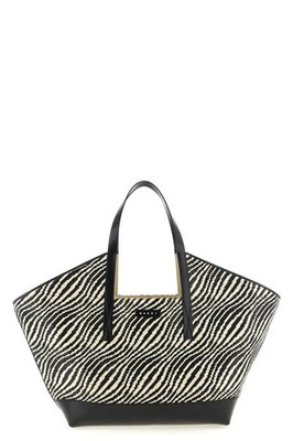 MARNI Waves Black Tote Bag New