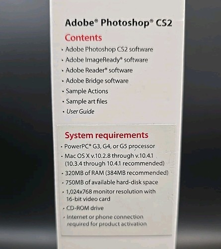 Adobe Photoshop CS2 Education for Mac W/ Serial Number - Picture 3 of 4